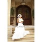 Trumpet / Mermaid One Shoulder Chapel Train Satin Taffeta Wedding Dress With 3D Floral