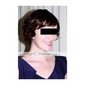 Capless Chin Length High Quality Synthetic Nature Look Dark Brown Curly Hair Wig