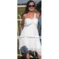 A-line One Shoulder Sweetheart Short/Mini Chiffon Cocktail Dress 