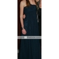 Empire One Shoulder Floor-length Chiffon Over Elastic Satin Bridesmaid/ Wedding Party Dress