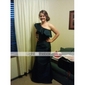 Taffeta Trumpet/Mermaid One Shoulder Floor-length Evening Dress inspired by Renee Bargh 
