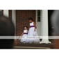 Ball Gown Scoop Satin Tulle Flower Girl Dress