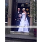 A-line/ Princess Satin Wedding Dress with Beaded Embroidered Detail