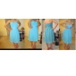 A-line Sweetheart Knee-length Chiffon Bridesmaid Dress