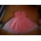 A-line Sweetheart Knee-length Stretch Satin Tulle Cocktail Dress