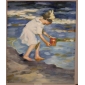 Hand-painted Oil Painting Brighton Beach Oil Painting by Edward Henry Potthast with Stretched Frame