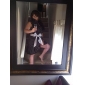 Satin Sheath/Column Halter Short/Mini Cocktail Dress inspired by Zoe Saldana 
