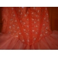 A-line Sweetheart Knee-length Elastic Woven Satin Tulle Cocktail Dress