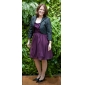 A-line Strapless Knee-length Chiffon Cocktail Dress With Flowers 