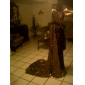 Trumpet/ Mermaid Strapless Court Train Sequined Evening Dress