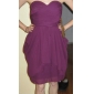 Sheath/ Column Sweetheart Short/ Mini Chiffon Bridesmaid Dress