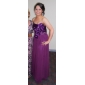 Sheath/Column One Shoulder Floor-length Chiffon And Stretch Satin Evening Dress 