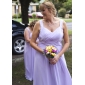 A-line Sweetheart Floor-length Chiffon Bridesmaid/Wedding Party Dress