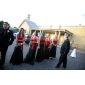 Trumpet/Mermaid Halter Floor-length Satin Bridesmaid/Wedding Party Dress