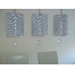 Crystal Drop Pendant Light with 3 Lights in Cylinder Style