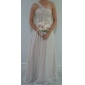 Empire One Shoulder Floor-length Chiffon Over Elastic Satin Bridesmaid/ Wedding Party Dress
