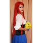 Capless Long Top Grade Quality Synthetic Wine Costume Party Wig