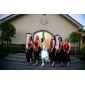 Trumpet/Mermaid Halter Floor-length Satin Bridesmaid/Wedding Party Dress