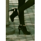 Suede Upper High Heel Ankle Boot With Shining Strap Fashion Shoes