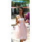 ILINCA - Vestido de Fiesta de boda o de Dama de honor de Organza y Satén
