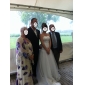 Ball Gown Square Neckline Court Train Wedding Dress 
