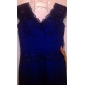 A-line V-neck Floor-length Chiffon Mother of the Bride Dress With Appliques