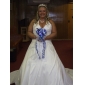 A-line Halter Chapel Train Taffeta Wedding Dress 