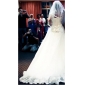 Ball Gown Square Neckline Court Train Wedding Dress 