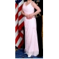 Sheath/ Column V-neck Floor-length Chiffon Matte Satin Mother of the Bride Dress