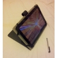 кожаный защитный чехол с регулируемой подставкой для 10-дюймовый Tablet PC - черный