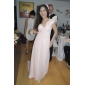 Chiffon Sheath/Column One Shoulder Sweep Train Evening Dress inspired by Lara Spencer at Emmy Awards 