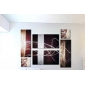 Hand-painted Abstract Oil Painting with Stretched Frame - Set of 6