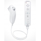 afstandsbediening en de Nunchuk controller + case voor de wii (wit)