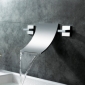 cascata, oggi diffusa, rubinetto lavabo bagno (con finitura cromata)