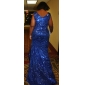 Trumpet/Mermaid V-neck Sweep/Brush Train Sequined Evening Dress inspired by Kellie Pickler 