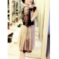 TS Gathered Perspective Layered Lace Dress