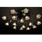 K9 Crystal ball Lampshade 16-Light Chandelier Floral Shaped