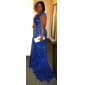Trumpet/Mermaid V-neck Sweep/Brush Train Sequined Evening Dress inspired by Kellie Pickler 