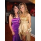 High Low A-line Strapless Taffeta And Sequin Evening/ Cocktail Dress