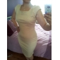 ts nudo piazza scollatura bodycon vestito