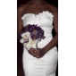 Trumpet/ Mermaid Sweetheart Sweep/ Brush Train Satin Organza Wedding Dress