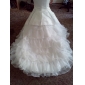 Trumpet/ Mermaid Sweetheart Sweep/ Brush Train Satin Organza Wedding Dress