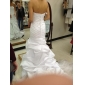 Trumpet/Mermaid Sweetheart Court Train Satin Wedding Dress 