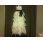 A-line Princess Sweetheart Strapless Floor-length Organza Wedding Dress 