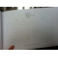 Wedding Guest Book and Pen Set With  Decorative White Silk Roses