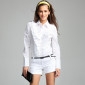 ts livelli volant decorato maglia manica lunga camicia collo corpo