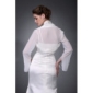 maniche lunghe in chiffon di raso giacca da sposa / wrap matrimonio