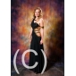 Sheath/ Column One Shoulder Floor-length Chiffon Over Elastic Woven Satin Evening Dress