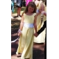 A-line Square Floor-length Chiffon Junior Bridesmaid Dress 