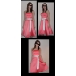 A-line Princess Strapless Knee-length Satin Bridesmaid/ Wedding Party Dress